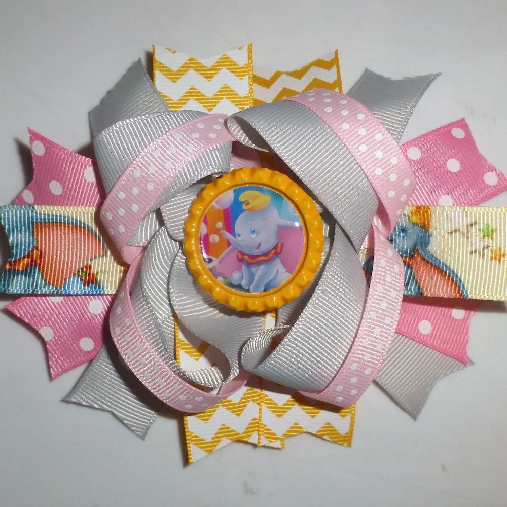 Dumbo Girls 5-Inch Hair Bow Clip